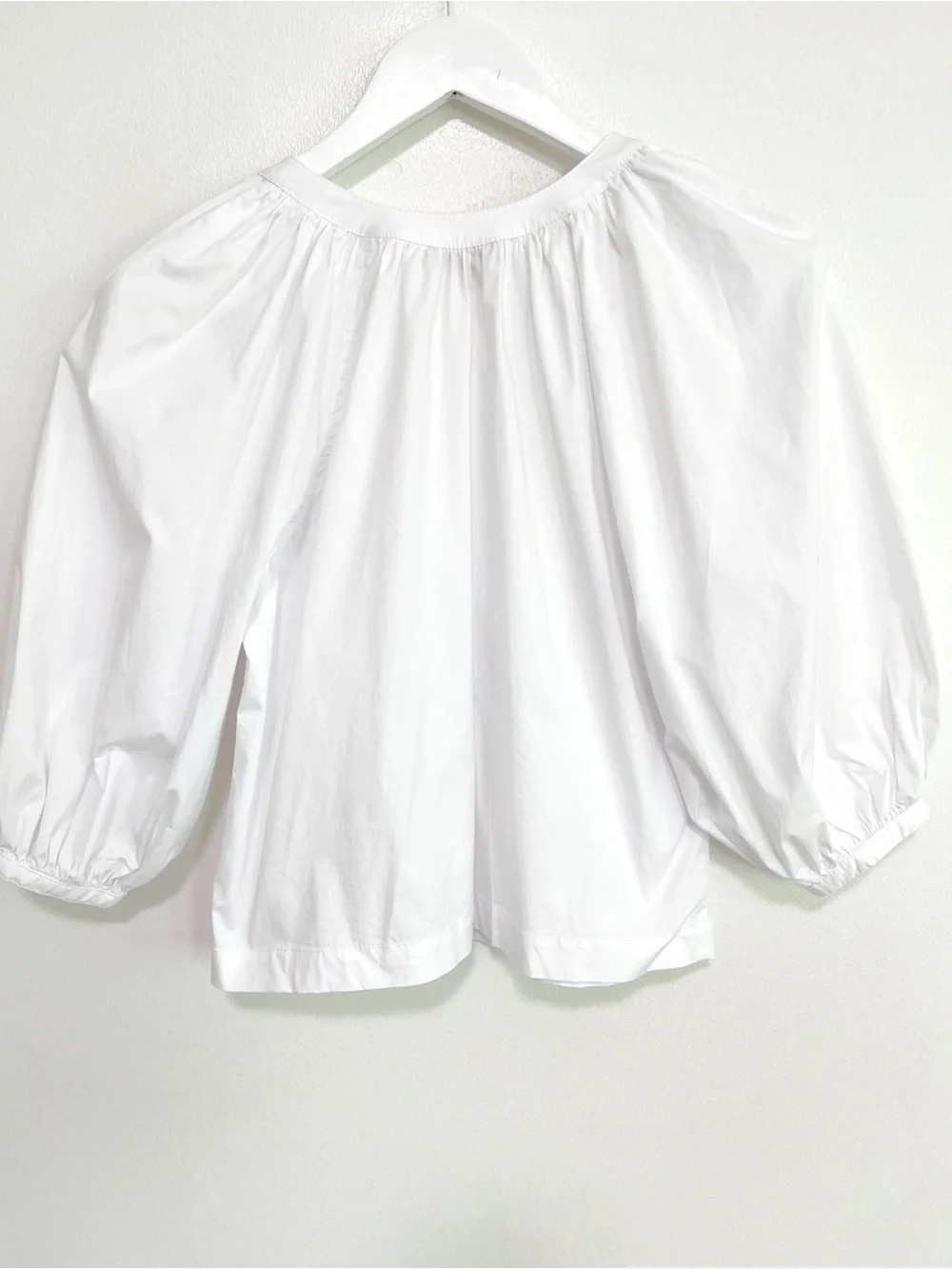 BOGO! Staud Dill Blouse Stretch Cotton Poplin Button Front White Size XS